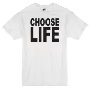 Choose Life T-Shirt white new george michael wham 80s