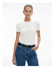 [Witchery] Crew Rib T-shirt in Fresh White