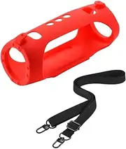 Silicone Protective Case for 6 Speakers with Shoulder Straps, and Shockproof Speakers Guard