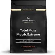 THE PROTEIN WORKS Total Mass Matrix Extreme Protein Powder | Mass Gainer | High Calorie Weight Gainer | With Glutamine, Creatine & Vitamins | Chocolate Silk | 2.12 kg