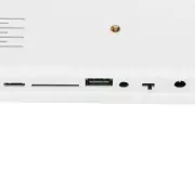 EU Plug Digital Photo Frame 19in Screen White Music Clock Calendar Functions Pic