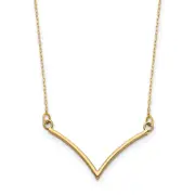 14k Yellow Gold V Necklace