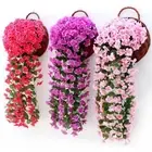 Garland Vine Wall Hanging Plant Silk Violet Artificial Flower Rattan Garden