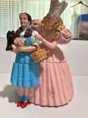 Wizard Of Oz Glinda Good Witch Dorothy Toto Ceramic Cookie Jar Vintage 1999