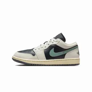 【NIKE 耐吉】休閒鞋 Air Jordan 1 Low Jade Smoke 黑綠 復古 籃球鞋 倒鉤平替 女鞋(DC0774-001)