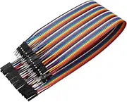 uxcell Male to Female 40Pin Breadboard Jumper Wire 2.54mm Pitch Ribbon Cable 30cm Long Electronics Breadboard Ribbon Cables for Breadboard Electronic Projects Pack of 1
