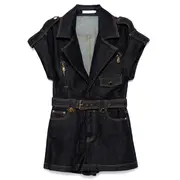 [ZIMMERMANN] Crush Denim Playsuit