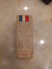 Vintage~Lancome Qui Saint? Crystal Perfume Bottle with Ornate Stopper C. 1949