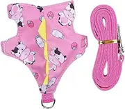 COSMEVIVI 1 Set Adjustable Rabbit Leash and Harness for Small Pets Comfortable Bunny Walking Rope for Guinea Pigs Hamsters and Ferrets Premium Wear Resistant Material for Secure Control