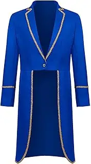[LOGANZ] Mens Medieval Steampunk Tailcoat | Gold Trim Vampire Jacket Steampunk Vintage Tailcoat,Gothic Jacket Men, Frock Coat, Renaissance Coat Victorian Jacket for Men