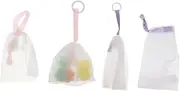 LOORGVEL Foaming Soap Pouch for Facial Cleansing Lightweight and Portable Bathing Tool Drawstring Mesh Design for Easy Use and Quick Drying for Travel and Efficient Soap Use