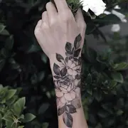 Baburu - Flower Waterproof Temporary Tattoo As Shown In Figure - One Size