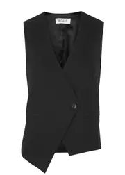 Rohe Asymmetric Wool Waistcoat - Black - 42 (UK14 / L) 42 (UK14 / L)