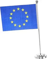 OFFSCH European Union Flag Stand Mini Flags Desk Base Office Desk Decor Home Decor Stylish Addition