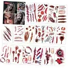 140 PCS Halloween Zombie Makeup, Halloween Fake Scars Horror Fake Bloody Wound