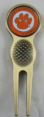 Collegiate NCAA Golf Divot Repair Tool Ballmark Bronze Clemson Tigers