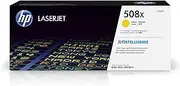 HP 508X Genuine Original High Yield Yellow LaserJet Toner Cartridge works with HP Color LaserJet M552/M553 Printer Series (CF362X)