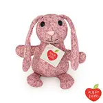 【美國 APPLE PARK】有機棉印花玩偶禮盒 - 長耳兔(粉紅花瓣)
