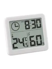 Digital Thermometer Hygrometer Indoor Temperature Humidity Clock LCD Display