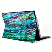 Microsoft Surface Pro 6 Skins Decals wrap - Abalone Ripples Green Blue Purple
