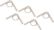 Clay Cutter, 5 Pcs Stainless Steel Wire Cutting Pottery Tools with Double Wooden Handle, Portable Wire Clay Cutter, Cut Off Tools for Clay, Ceramic, Art Sculpture, Cheese, Dough
