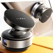 LISEN Suction Phone Mount, Mini Portable Super Stable Electric Vacuum Magnetic Phone Holder, 360° Adjustable Vlogging Travel Multi-Scene Use for iPhone 16e 16 Pro Max 15 14 13 12
