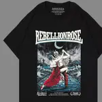 REBELLION ROSE AKU YOU AND THE OCEAN T 恤 BAND RR T 恤 PUNK T