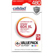 Calidad Epson 604 XL VPH 480 Ink Cartridges Value Pack 4 pack