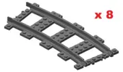 Lego 8 Curved RC Train Track / Tracks Curve City Creator New Genuine Authentic
