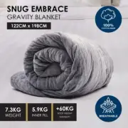 Premium Weighted Snug Ultra Soft Gravity Blanket Dark Grey NEW