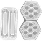 Hohopeti Hexagon Dice Box Molding Dice Storage Case Resin Molds 2pcs Silicone Molding for Epoxy Resin DIY Projects