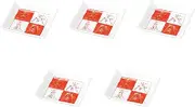 Set of 5 Akae Fukurai Square 3.5 Plates [4.1 x 4.1 x 0.9 inches (10.5 x 10.5 x 2.3 cm) | Shokado Setomonohonpo