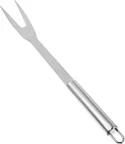 Ergonomic Design Stainless Steel Prong Fork BBQ Tool for Safe Meat Carving Grilling