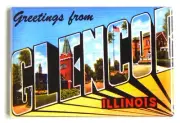 Greetings from Glencoe Illinois FRIDGE MAGNET travel souvenir