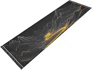 ZRYSMY Washable Runner Rug Landscape Moutain Gold 2’ x 6’ Non-Slip Floor Carpet Runner Rug for Hallways Kitchen Laundry Room Bedroom Floor Carpet Runner- Soft Thin Mat for Family Pet