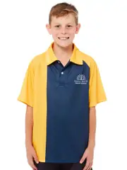 Wattle Navy/Gold SS Polo