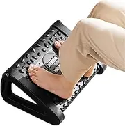 Adjustable Foot Rest Under Desk, Ergonomic Foot Stool, 6 Height Adjustable Foot Stool with Massage Particle and Rollers, Comfortable Desk Foot Rest for Pressure Relief