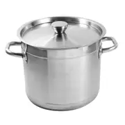 Stainless Steel Deep Stockpot Heavy Base Casserole with Lid 40*42 cm