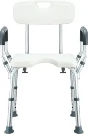Shower Chair Adjustable Bathtub Tub Bench Bath Seat Shower Stool with Back and A