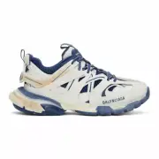 Balenciaga Track Sneaker Blue White Distressed Worn Out Platform Flat Trainer 40