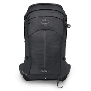 【Osprey】Stratos 24 透氣網架健行登山背包 24L 男款 隧道灰(登山背包 健行背包 運動背包)