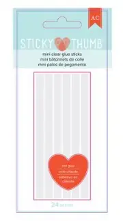 American Crafts 340280 Sticky Thumb Mini Hot Glue Sticks Refill 24pc