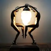 Vintage Art Lamp, Meet The Light of Love Vintage Table Lamp, Art Deco Dancer Table Lamp, Nude Dancers Art Deco Elegant Decor Lamp, Retro Art Lamp for Bedroom, Anniversaries and Valentine's Day