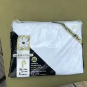 Vintage New Penn Prest Penneys Fashion Manor Percale Double Fitted Sheet White