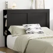 Oikiture Headboard Bed Head Queen Double King Bedhead with Storage Shelves