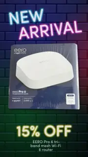 New EERO Pro 6 tri-band mesh Wi-Fi 6 router with built-in Zigbee smart home hub