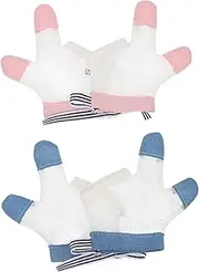 OFFIGAM 2Pairs Finger Stop Gloves Scratch Protectors for Breathable and Quick Drying for Preventing Thumb
