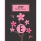 2020 Monthly Planner: Cherry Blossoms & Hummingbirds Personalized Monogram Initial E Letter E Appointment Calendar Organizer And Journal