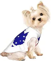 Australian Flag Map print Dog Shirts for Small Dogs Stretchy T-Shirts Lightweight Tank Top Sleeveless Striped Vest
