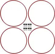 4Pcs Wheel Rim Protector, Wheel Rim Protectors Guard Strip for 18 Inch Hub, Car Wheel Hub Rim Protector Ring, Universal Tire Trim, Easy to Install (Red)